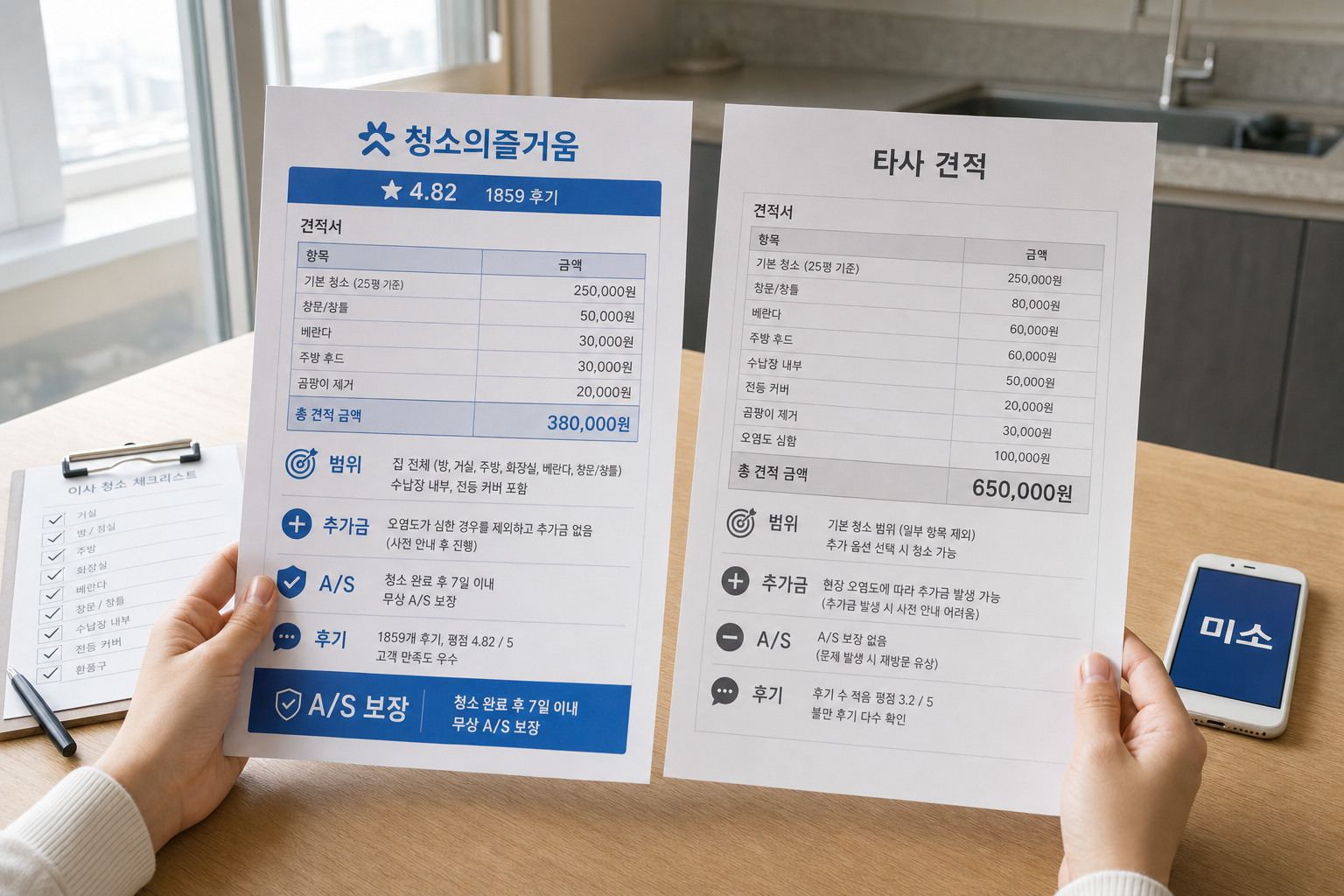 입주청소 무료 견적 비교 가이드: 청소의즐거움 사례로 보는 체크포인트