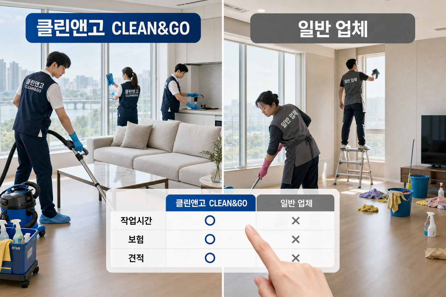 클린앤고 CLEAN&GO 고수의 이사/입주 청소업체 서비스, 서울 입주청소
