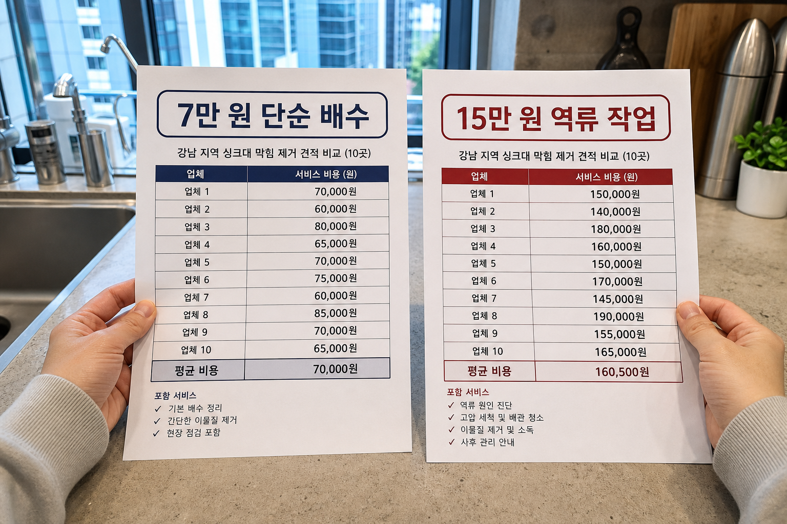 강남 싱크대 막힘 업체 비용 비교 솔직 후기