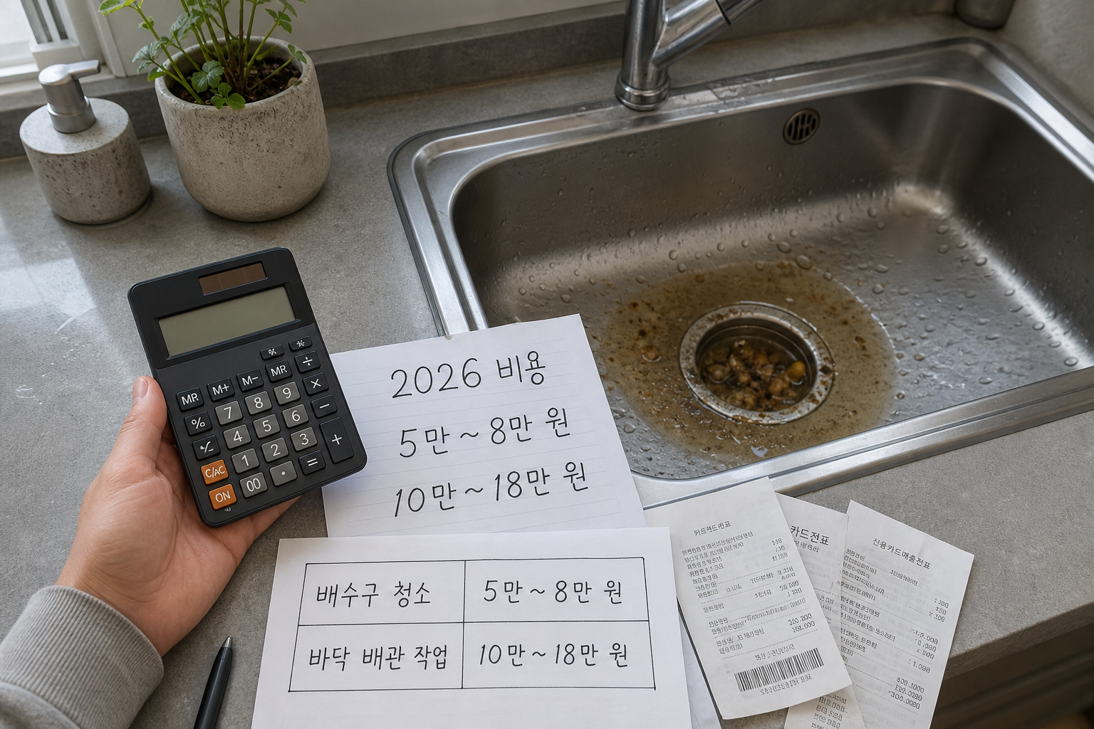 강남 싱크대 막힘 비용 2026년 기준 견적 가이드